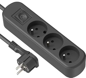 Bloc Multiprises 3 Prises avec Interrupteur Electraline 32050