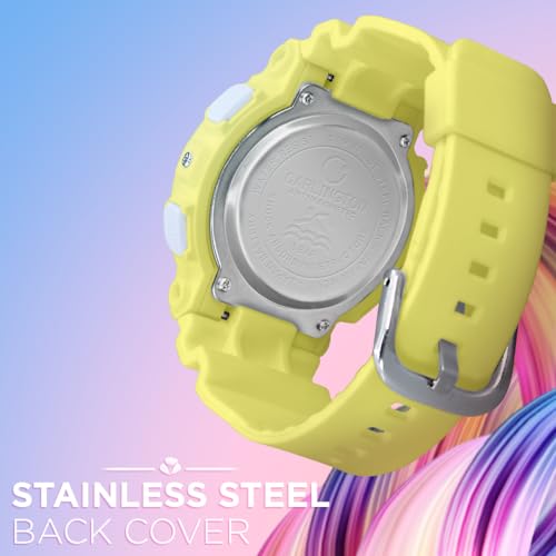 Image of Carlington Kids Digital Watch for Boys and Girls Age 3 to 14 Years Multicoloured Band with Alarm and Date Display - 9121