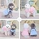 PAIDEFUL Kleid für kleine Hunde, elegantes Sommerkleid, gestreifter Welpenrock mit Blumenstickerei, Sommerriemen, Prinzessinnenkleider, coole Haustierkleidung, niedliches Katzen-, Chihuahua-Kostüm,