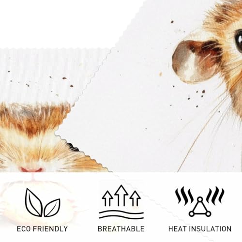 Sets de table anti-rayures lot de 6 hamster aquarelle isolant table bois