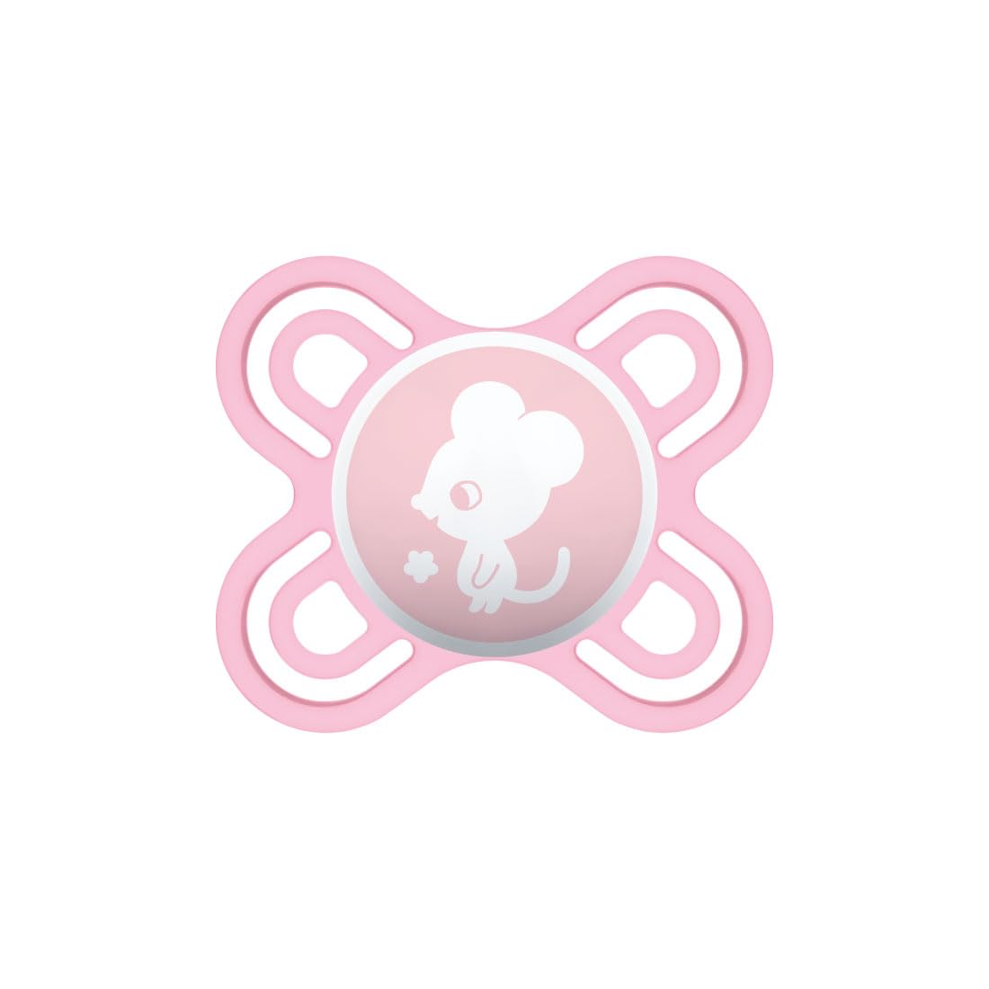 MAM Perfect Start Ciuccio per Neonato, in Silicone con Custodia Porta Succhietto, 0-2 Mesi, Rosa