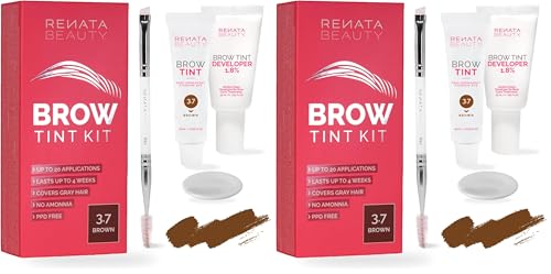 Teinture pour sourcils brun RB RENATA BEAUTY, kit complet de coloration longue durée 4 semaines