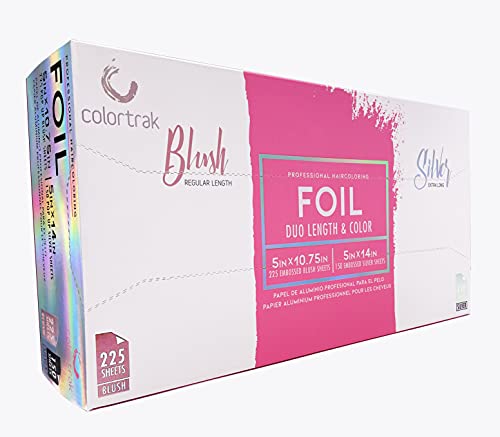 Colortrak Duo Foil Popup Box, Creative Solution For Multi-Layered Hair Coloring, 225 Blush Sheets For Shorter Styles And Face Framing, 150 Silver Sheets For Longer Hair, Popup Foils, 375 Sheets #TOP5