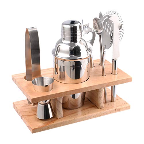 Shaker en acier inoxydable 350 ml avec support et outils de bar complets
