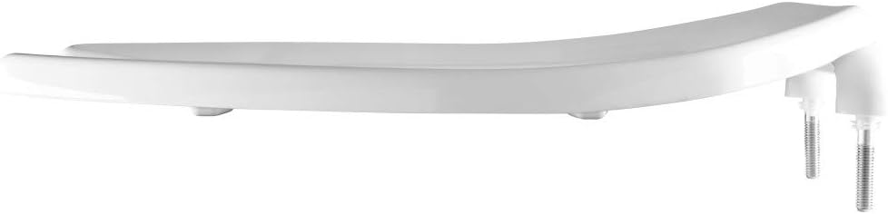 BEMIS 2155CT Commercial Open Front Plastic Toilet Seat, Elongated, White | Heavy Duty Industrial Seat without Lid, Secure Installation, Made in USA