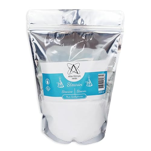 Stearin Mum Yapımı Için 1 Kg Mum Sertleştirici ve Parlaklaştırıcı Stearik Asit (500 g)