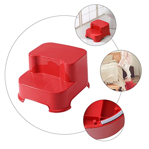 Toddmomy Escadote Infantil 1 Peça Treinamento Penico Infantil Para Dois Bebê Banquinho Vermelho Banh