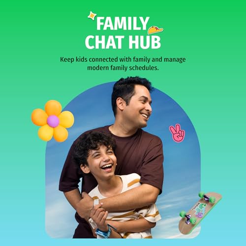 Image of Noise Junior Explorer 2 Smart Watch for Kids with 4G SIM Compatible, 2-Way Video & Voice Calling, Geofencing, Real Time Location Monitoring via Google Maps, IP68, SOS Emergency Alerts (Power Pixel)