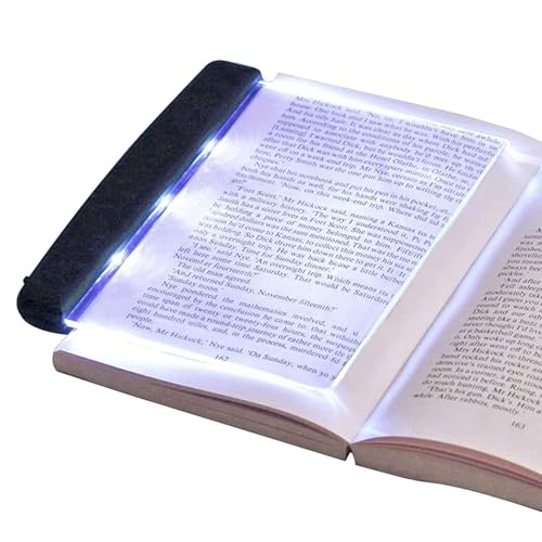 Agatige Luz De Libro Placa Plana Leer, LED Lámpara Forma De Libro Para Leer, En La Cama Por La Noche Lámpara De Placa Plana, Lámpara LED Portátil Para El Hogar, Interior, Dormitorio, Protección Ocular