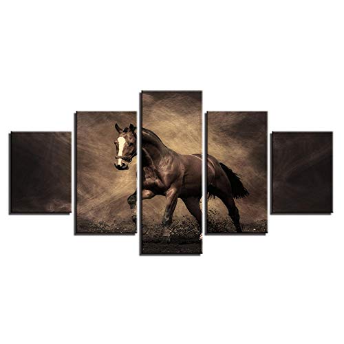 Tableaux décoration murale HD cheval de course impression toile intissée