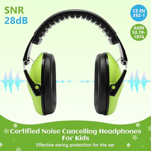 Image of Floriogra 2 Pack Noise Canceling Headphones for Kids, Kids Ear Protection Earmuffs for Autism, Toddler, Children, Noise Cancelling Headphones Sound Proof Earmuffs for Concerts, Air Shows, Fireworks
