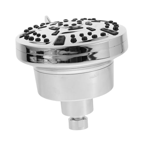 Cabezal de ducha redondo de alta presión, acero inoxidable galvanizado, resistente al desgaste, fácil de instalar, ideal para agua dura, accesorio de rociador de repuesto para hoteles y hogar