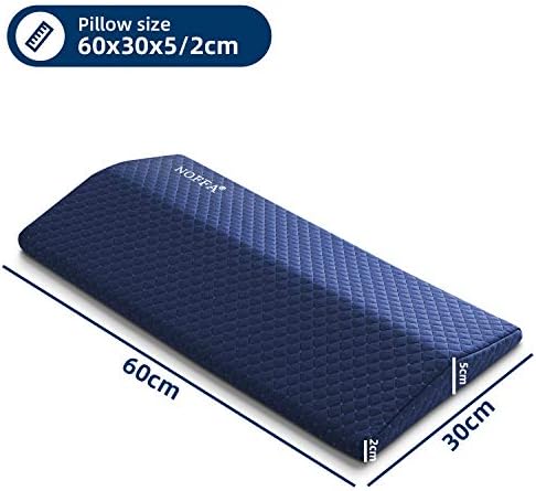 NOFFA Memory Foam Back Support Cushion, Lumbar Support Pillow, Waist Support Sleeping Pillow for Bed, Soft Adjustable Firmness