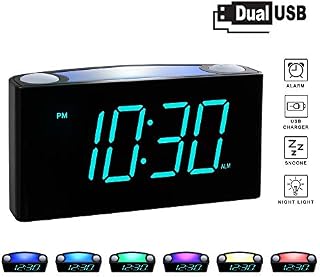 Rocam Digital Alarm Clock for Bedrooms - Large 6.5" LED Display with Dimmer