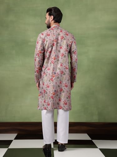 Image of SOJANYA (Since 1958 Men's Cotton Floral Print Long Kurta