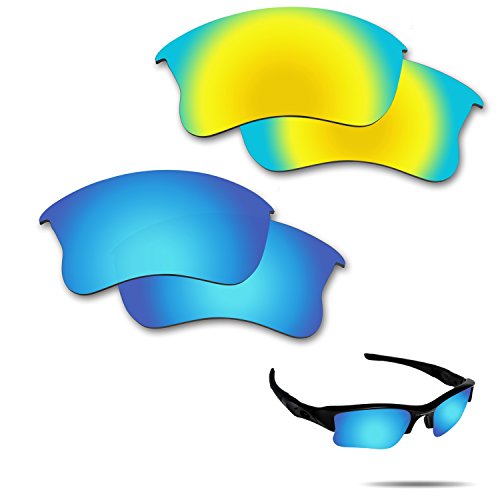 Lentilles pour Oakley Flak Jacket Xlj anti-eau salée polarisées Fiskr protectrices 2 paires