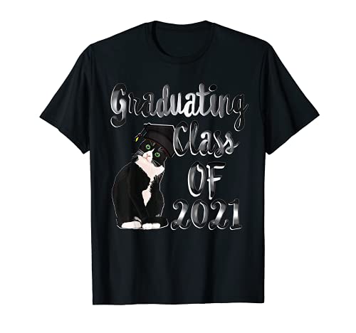 Esmoquin Cat Graduating Class 2021 Graduate Seniors Camiseta