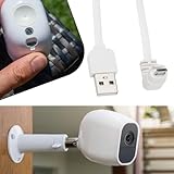 VGOL 1 PC 2M 6.6Ft 90 Degree Right Angle Flat Micro USB Charging Power Cable Cord Cameras Compatible with Arlo Pro, Pro 2 Compatible with Arlo GO Compatible with Arlo U8I0 - Image 3