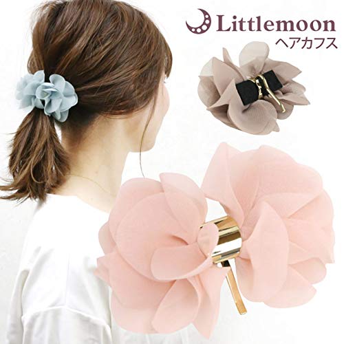 Amazon | ヘアカフス シフォン フラワー ポニー フック ヘア