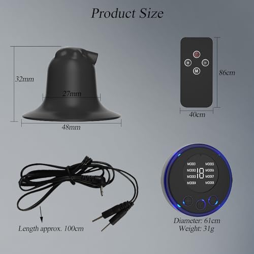 BDSMYOU Nippelsauger Brustwarzen Sex Spielzeug für die Frau Paare,SM Elektro Shock Nippel Sauger mit 8 Elektro Dusche Modi,Sexuelle Elektrostimulation Nippelklemmen Vibration für Frauen BDSM