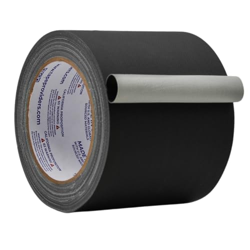 Image of WOD GTC12 Gaffer Tape, Black Low Gloss Finish Film, 3 inch x 60 ft. (Pack of 16) Residue Free, Non Reflective Cloth Fabric, Secure Cords, Water Resistant, Photography, Filming Backdrop