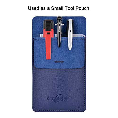 Cacturism BLUE4PACKPULEATHERPOCKETPROTECTOR Pocket Protector, 4 Pack Premium Pu Leather Men Women Pen Holder Pouch Pocket Organizer thumb #5