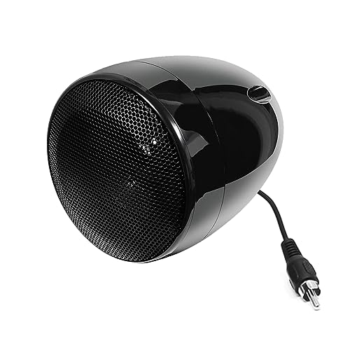 Aileap Altavoz pasivo de Rango Completo de 15 W con Enchufe RCA estándar, Piezas de Repuesto del Sistema de Audio M1000, M600, MX150H, SPK350 para Motocicletas, ATV, UTV, Barco (Negro,Red)