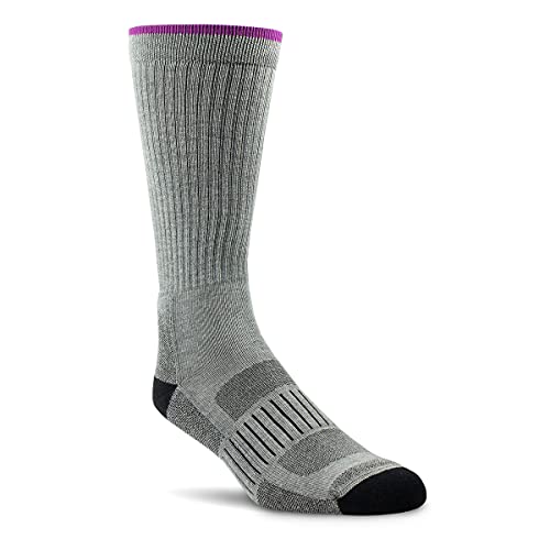 ARIAT Ladies Ariatek Grey High Performance 2pk Crew Socks Grey M