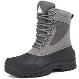 Mishansha Men's Winter Boots Dry Snow Boots High Traction Grip Outdoor Shoes Warm Fur Lined Waterpro