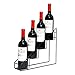 JIAJUZZ Échelle en Forme empilable 4 Bouteilles de vin Rack Porte Table, comptoir de Stockage autoportant Support en métal Home Décor Moderne