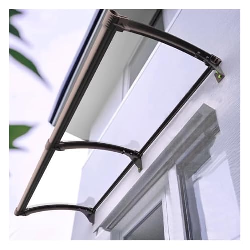 Auvent de porte d'entrée imperméable 45x330 cm avec grand évier et support alu