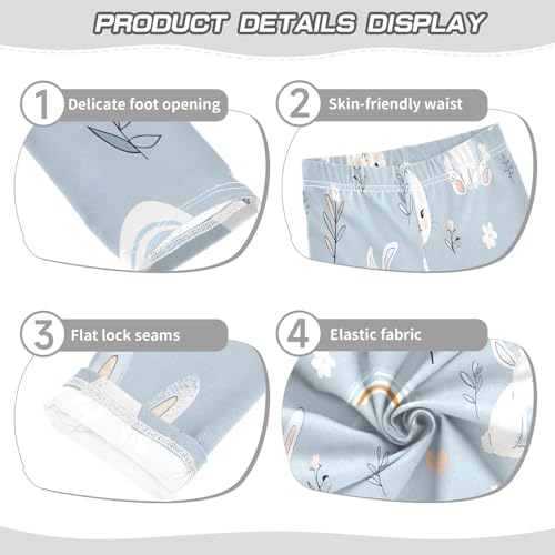 Toddler Girls Leggings Printed Yoga Pants Leggings White Rabbit for Kids3