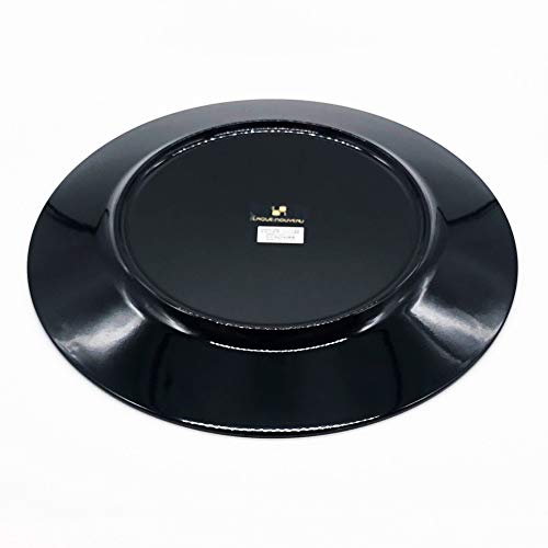 Plato grande redondo まえじゅう漆器 color mármol negro miniatura 3