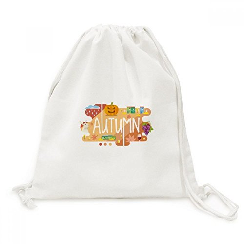 Sac cordon automne en toile de voyage illustré pour femme et homme