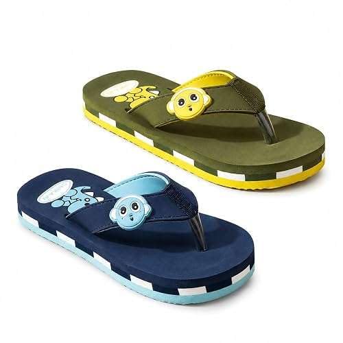 Image of Kids' Flip Flop Slippers, soft and Lightweight sole, Super Flexible, Comfortable & Arch Support, Durable Indoor and Outdoor Slippers