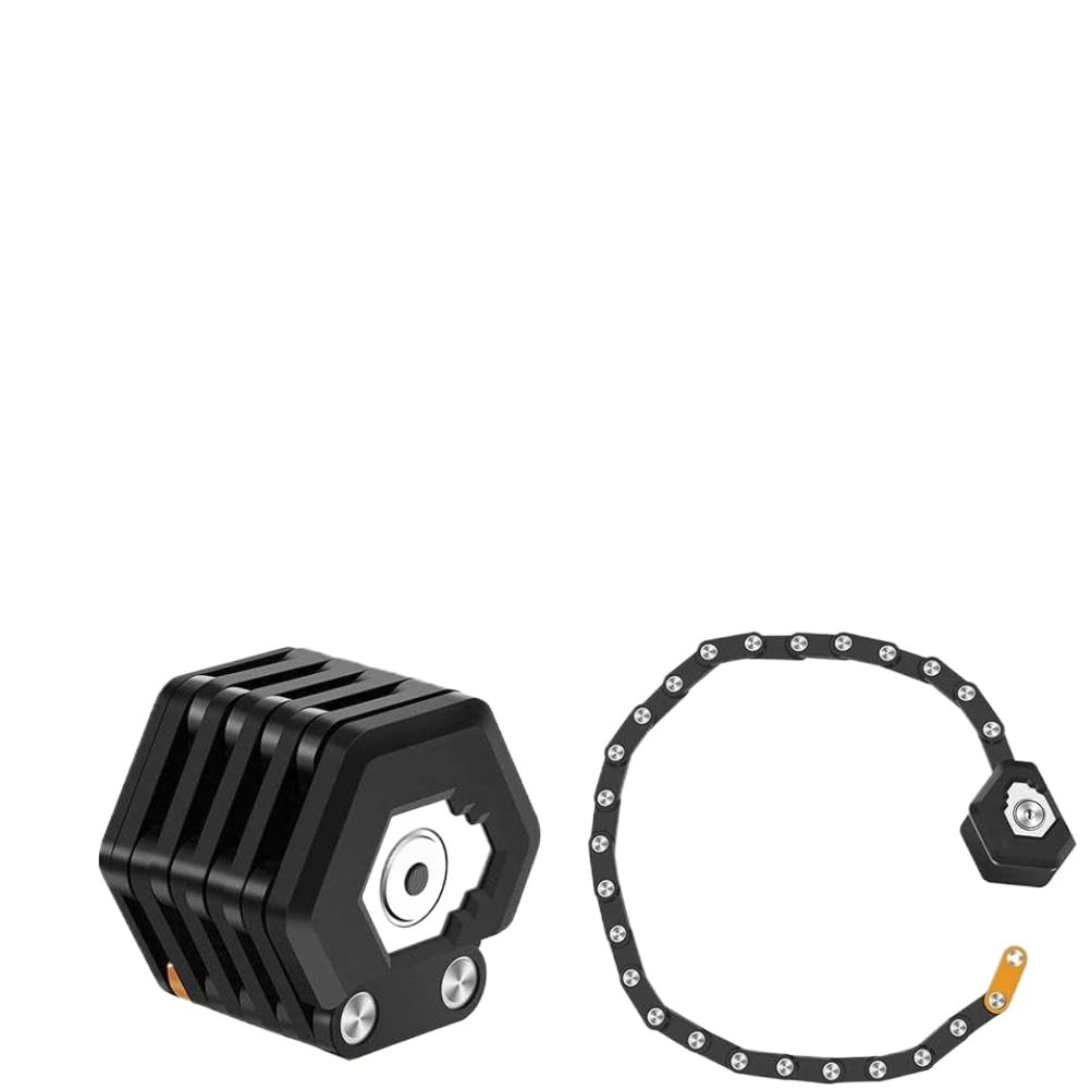 Candado plegable para bicicleta, cadena de seguridad de 85 cm con soporte de montaje y combinación de 3 dígitos, Compatible con bicicletas y E-