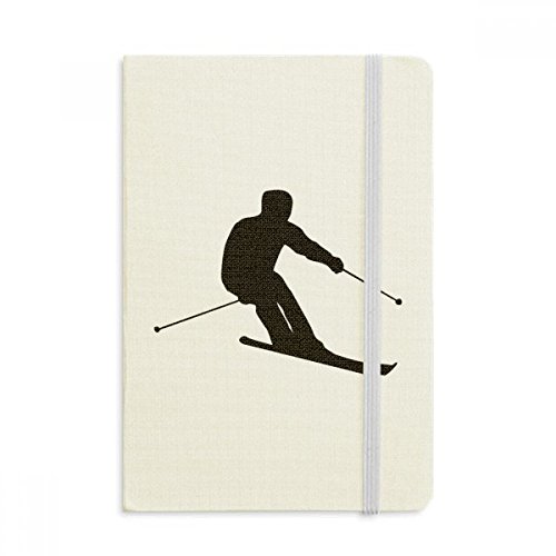 Carnet A5 ski silhouette tissu souple pour surmonter le stress