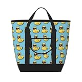 GVYGVY Sac d'épicerie isotherme réutilisable – Grand sac isotherme doux avec motif de canard kawaii de dessin animé, sac de courses isotherme pour courses, sac de transport de nourriture portable pour