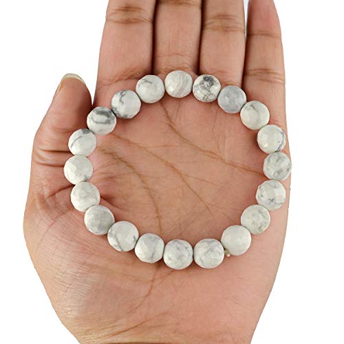 Image of Reiki Crystal Products Certified Natural Crystal Stone Diamond Cut /Faceted 10 mm Beads Bracelet for Men & Women | Reiki Charged Gemstone Jewellery | Multiple Stone Variants Available
