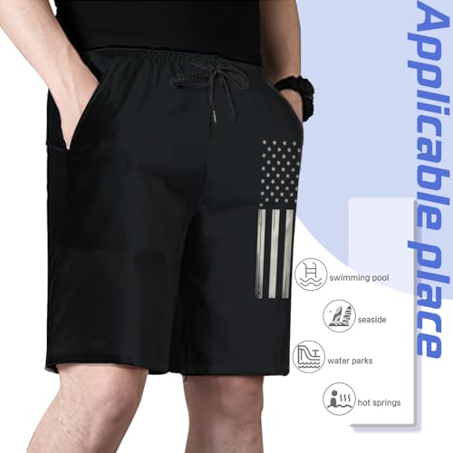 Piano American Flag Pianist USA Mens Swim Trunks Boys Quick Dry Board Shorts with Mesh Lining4