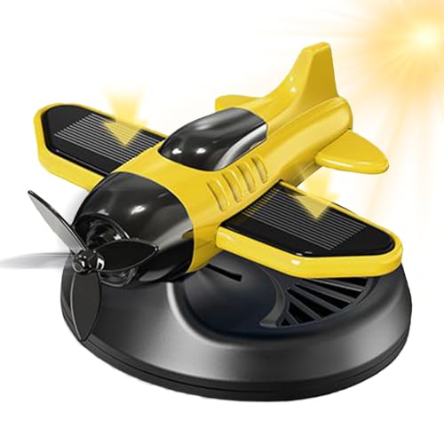 Mihauuke 車用アロマディフューザー - 太陽光充電式回転カーエアフレッシュナー航空機デザイン | トラックセダンRVなど長時間持続可能な車載用フレグランス