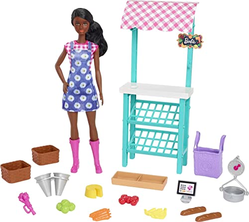 Barbie Careers Doll & Playset, Farmers Market Theme With Brunette Fashion Doll, Furniture & Accessories #TOP4