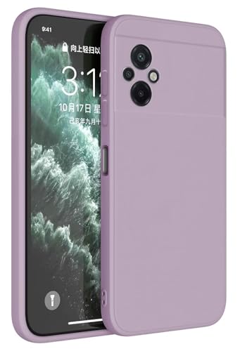 Topme Funda para Poco M5 / Poco M4 5G (6.58' Inches) Carcasa Caja Case Estuche, Funda Protectora de Piel de Silicona TPU - Hierba púrpura