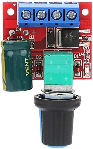 REES52 Mini DC Motor PWM Speed Controller, DC 5V-35V 5A Speed Adjustable Switch Module, 6V 12V 24V Variable Voltage Regulator Dimmer Governor Switching Build with LED Indicator (B09H39XZWN) Amazon Price History, Amazon Price Tracker