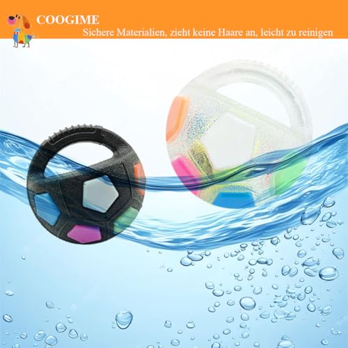 Coogime Hundespielzeug – Jagdbälle für Hunde, Robuster und vielseitiger Hundeball, Fußball der auf der Wasseroberfläche schwimmt, Spielzeug für Mittlere Große Hunde (Schwarz)