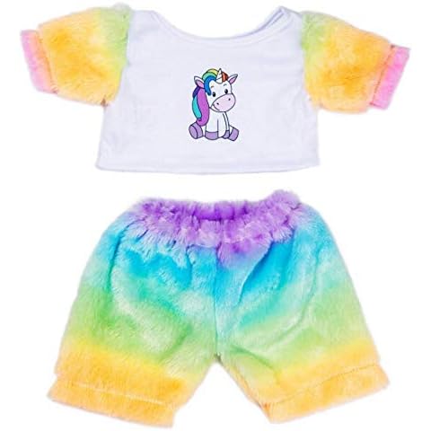 Unicorn Rainbow Teddy Bear Pyjamas for 16 Inch Bear Cover