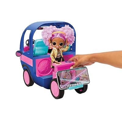 LOL Surprise 4-in-1 Glamper Fashion Camper with 55+ Surprises Fully-Furnished with Light Up Pool, Water Slide, Bunk Beds, Cafe, Bathroom, Closet, Vanity, BBQ Grill, and DJ Booth - Gift for Ages 6+