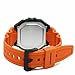 Casio Men's Classic Stainless Steel Quartz Watch with Resin Strap, Orange, 21.1 (Model: W-218H-4B2VCF, Orange/Black