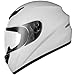 Favoto Motorradhelm Integralhelme für Erwachsene Vollvisierhelm Mopedhelm für Herren Damen Atmungsaktiv ECE Zertifiziert XL (61cm) Weiß