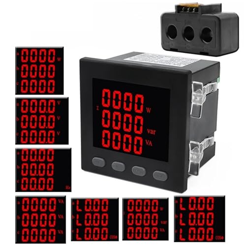 Compteur de panneau triphasé AVW pour suivi de consommation AC220V multi-paramètre - 2